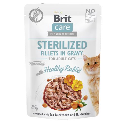 Brit Care Cat Brit Care Cat - Filets en sauce - Lapin - Chat stérilisé 85g - MyStetho Veterinary