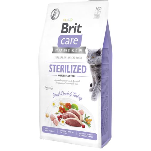 Brit Care Cat Brit Care Cat Sans Céréales - Stérilisé - Contrôle du poids 7kg - MyStetho Veterinary