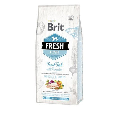 Brit Fresh Brit Fresh Dog - Chien adulte grandes races - Poisson - Muscles et articulations 12kg - MyStetho Veterinary