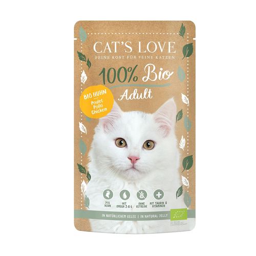 CAT'S LOVE ADULT BIO POULET 100g - MyStetho Veterinary
