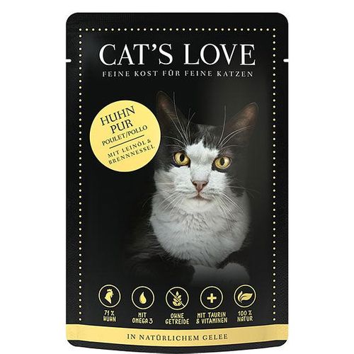 CAT'S LOVE Adult Poulet pure, 85g - MyStetho Veterinary