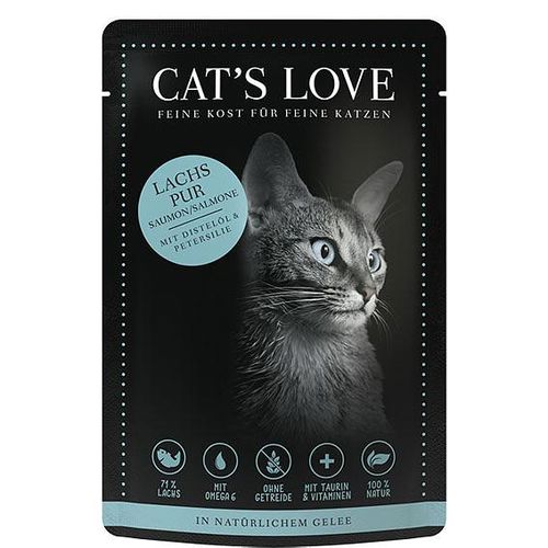 CAT'S LOVE Adult Saumon pure, 85g - MyStetho Veterinary