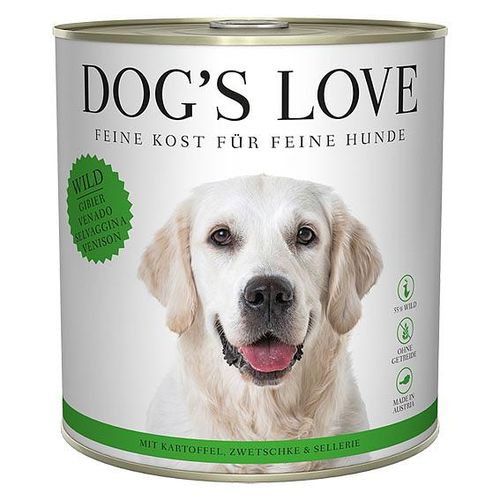 Dog's Love Adult gibier, pomme de terre, prunes & céleri, 800g - MyStetho Veterinary