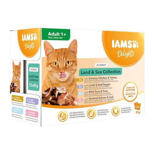 Iams Delights Adult Land & Sea Mix 12x85g - MyStetho Veterinary