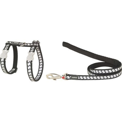 RD Cat Harness&Lead Refle Ziggy Black XS 12 Neck 21-35cm, Body 27-48cm, Lead 1.2m - MyStetho Veterinary