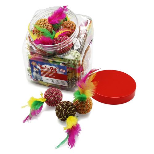 swisspet Spiral-Bälle D=43mm assortiert 32 Stk in SP-Trommel - MyStetho Veterinary