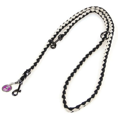 TrendLine Führleine Diamond 12/180cm sw 12mm/180cm schwarz und grau - MyStetho Veterinary