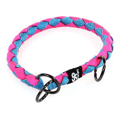 TrendLine Halsband Diamond 12/30cm pink 12mm/300-350mm neon pink und blau - MyStetho Veterinary