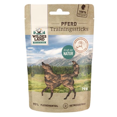 Wildes Land Canine cheval bâtonnets 70g - MyStetho Veterinary
