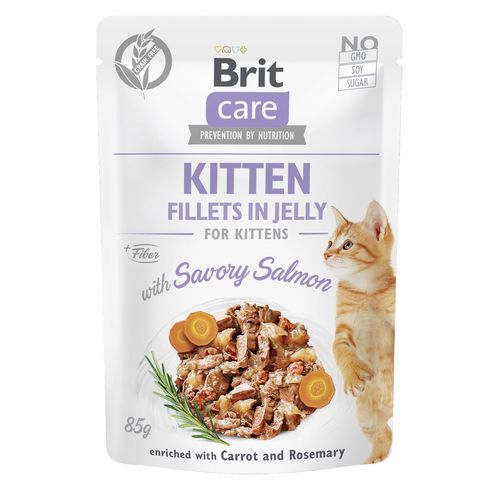 Brit Care Cat Brit Care Cat - Filets en gelée - Saumon - Kitten 85g - MyStetho Veterinary