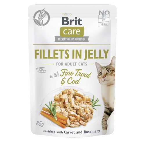 Brit Care Cat Brit Care Cat - Filets en gelée - Truite & Cabillaud 85g - MyStetho Veterinary