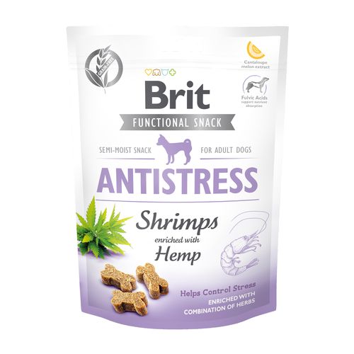 Brit Functional Snack Antistress Shrimps - Crevettes + chanvre 150g - MyStetho Veterinary