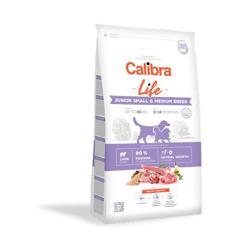 Calibra Superpremium Life Junior Small & Medium Breed Agneau & Riz 2.5 kg - MyStetho Veterinary