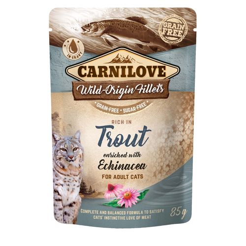 Carnilove Cat Adulte Pouch Ragout - Truite enrichie à l'échinacée 85g - MyStetho Veterinary