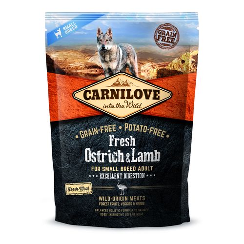 Carnilove Dog Adulte Adult Fresh Small Breeds - Autruche & Agneau 1,5kg - MyStetho Veterinary