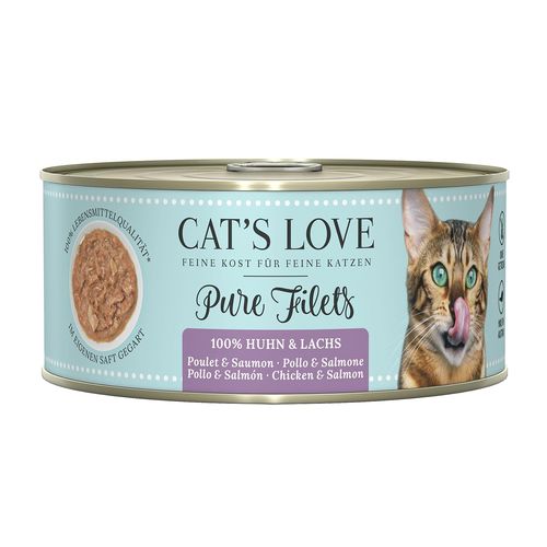 CAT&#039;S LOVE FILET Pur poulet & saumon 100g - MyStetho Veterinary