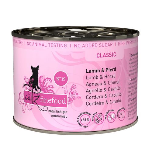 Catz Finefood No. 19 avec agneau & cheval, 200g - MyStetho Veterinary