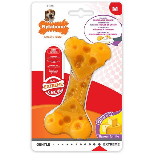 Nylabone Dura Chew Cheese Bone M 12cm - MyStetho Veterinary