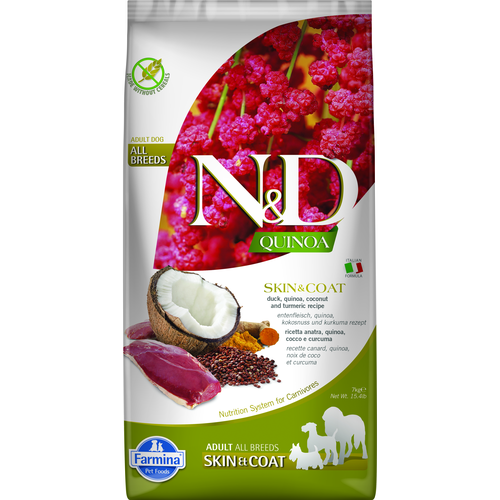 Farmina N&D Quinoa Canine Skin&Coat Canard & Noix de coco 7kg - MyStetho Veterinary