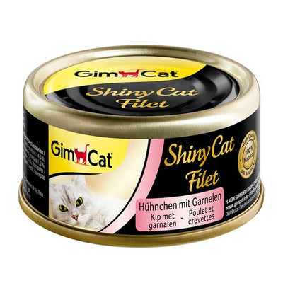 GimCat ShinyCat filet de poulet & crevettes - MyStetho Veterinary