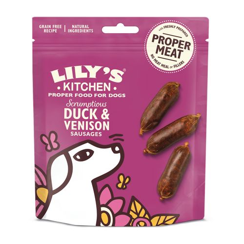 Lily's Kitchen Scrumptious Duck and Venison Sausages 70g - MyStetho Veterinary