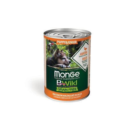 Monge BWild GF Wet Puppy&Jun. Duck 400g - MyStetho Veterinary