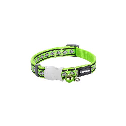 RedDingo RougeDingo Collier pour chat Reflective Fish Lime Vert - XS - MyStetho Veterinary
