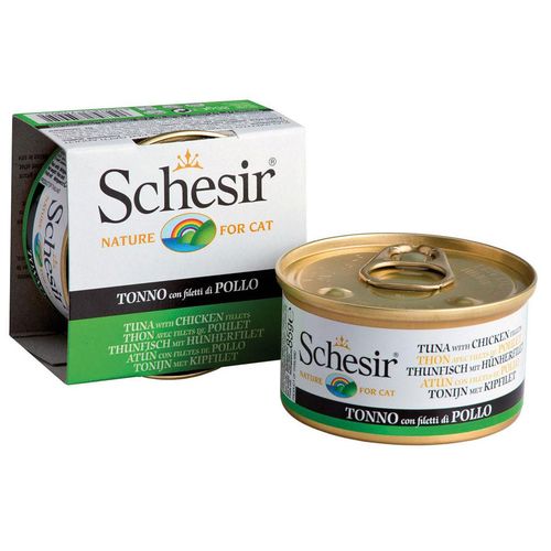 Schesir Jelly thon av.poulet + riz 85g boite - MyStetho Veterinary