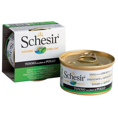 Schesir Jelly thon av.poulet + riz 85g boite - MyStetho Veterinary