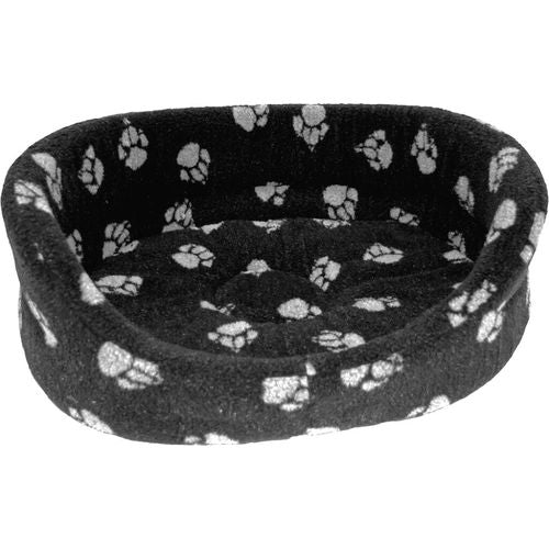 Sherpa Fleece corbeille ovale noir / pattes gris 101 cm - MyStetho Veterinary
