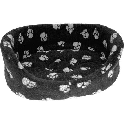 Sherpa Fleece corbeille ovale noir / pattes gris 76 cm - MyStetho Veterinary