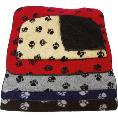 Sherpa Fleece duvet noir / pattes gris 70 x 95 cm - MyStetho Veterinary