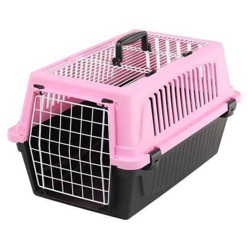 SP transport box Atlas10 open EL pink/black 48x33x29cm, without cushion - MyStetho Veterinary