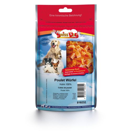 SwissDog Mini-Snacks cubes au poulet - MyStetho Veterinary