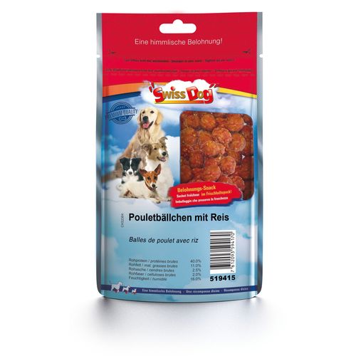 SwissDog Pouletbällchen mit Reis, 150g - MyStetho Veterinary