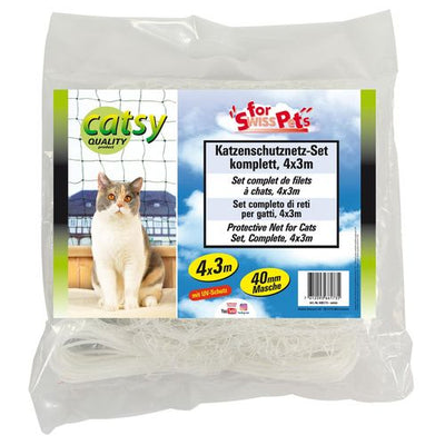 Swisspet Sets universels de filet de sécurité complets 4x3m, blanc - MyStetho Veterinary