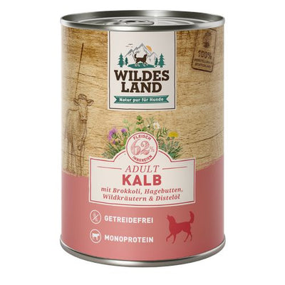 Wildes Land Canine Adult veau avec Brokokoli & carotten 400g - MyStetho Veterinary