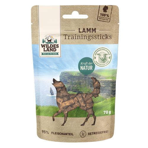 Wildes Land Canine agneau bâtonnets 70g - MyStetho Veterinary
