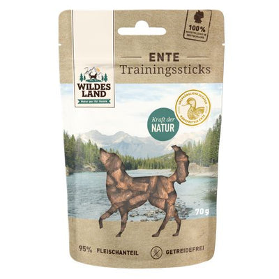 Wildes Land Canine canard bâtonnets 70g - MyStetho Veterinary