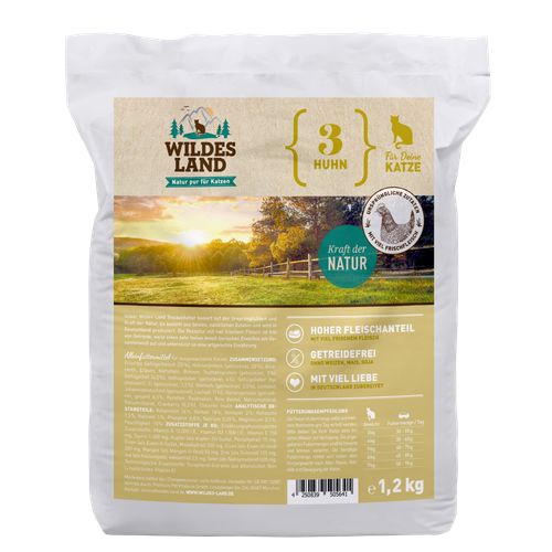 Wildes Land Feline Adult poulet avec légumes 1.2kg - MyStetho Veterinary
