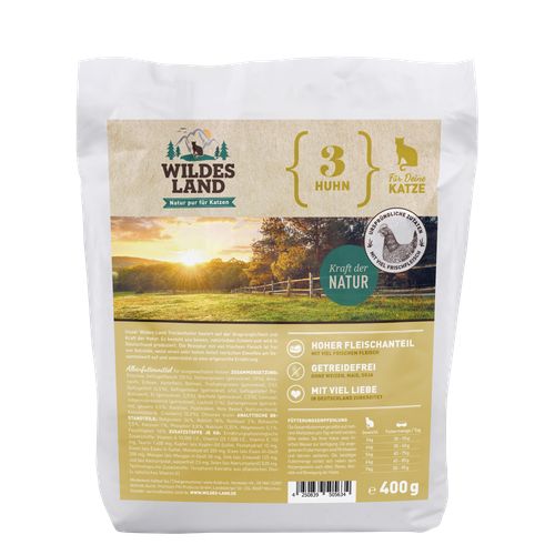 Wildes Land Feline Adult poulet avec légumes 400g - MyStetho Veterinary